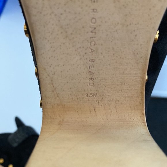 ❗️SOLD❗️Veronica Beard Black Suede Platform Delia Clogs Size 9.5 - Picture 10 of 12